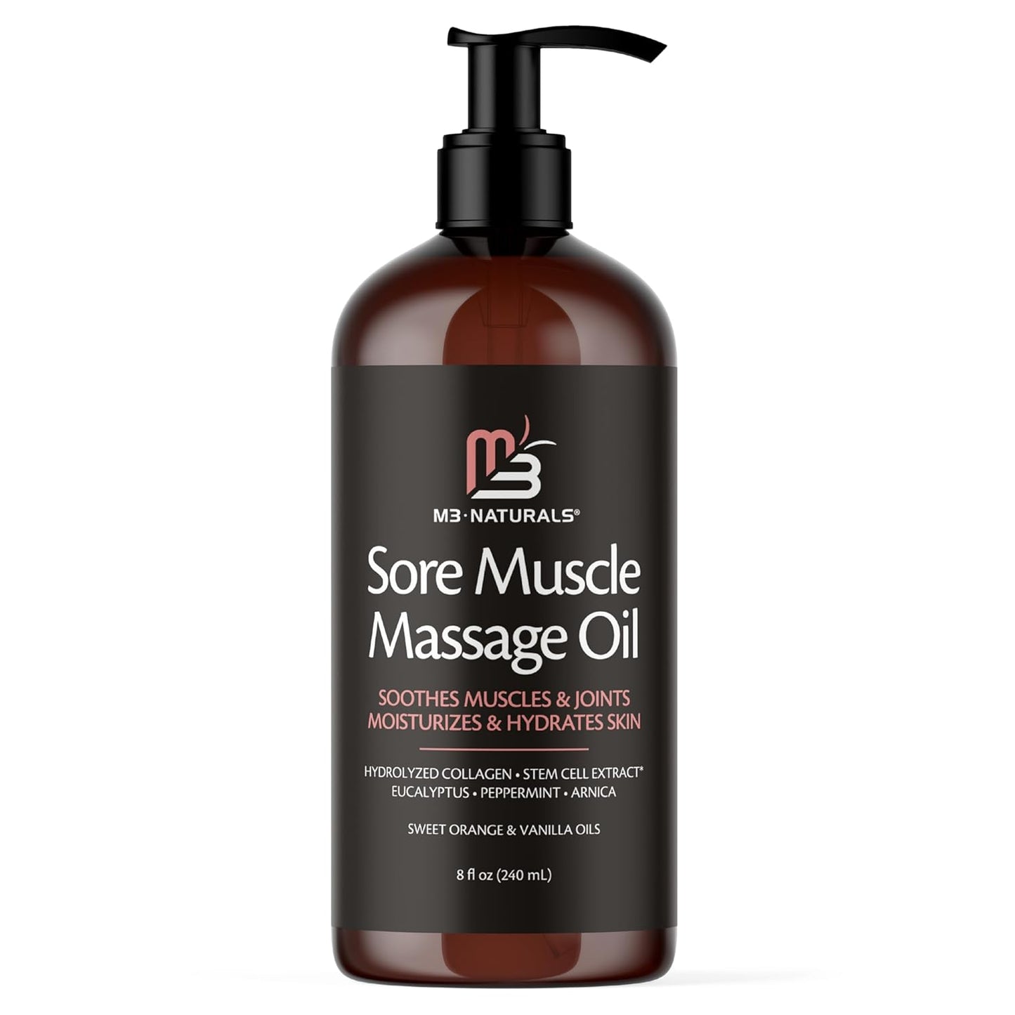 Synexis Sore Muscle Massage Oil with Collagen, Stem Cells, and Menthol