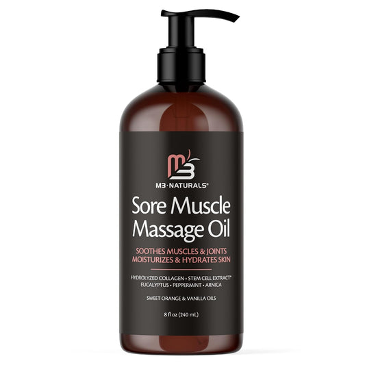 Synexis Sore Muscle Massage Oil with Collagen, Stem Cells, and Menthol
